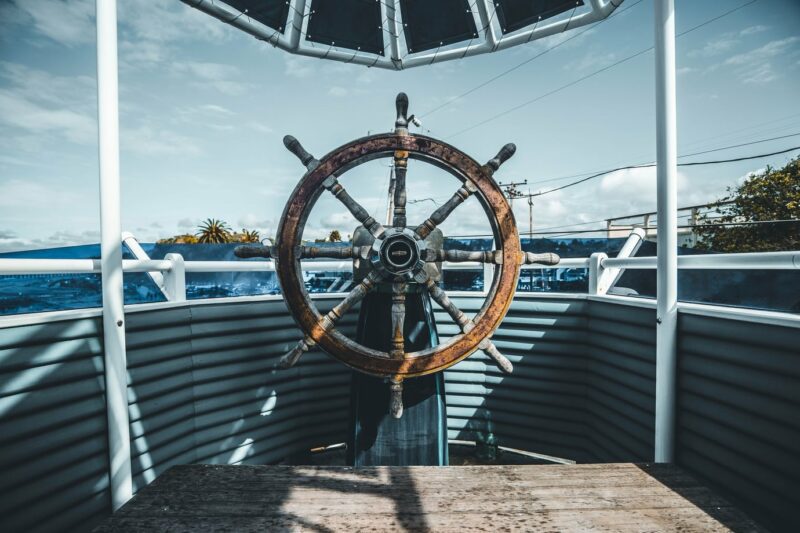 rudder on a boat