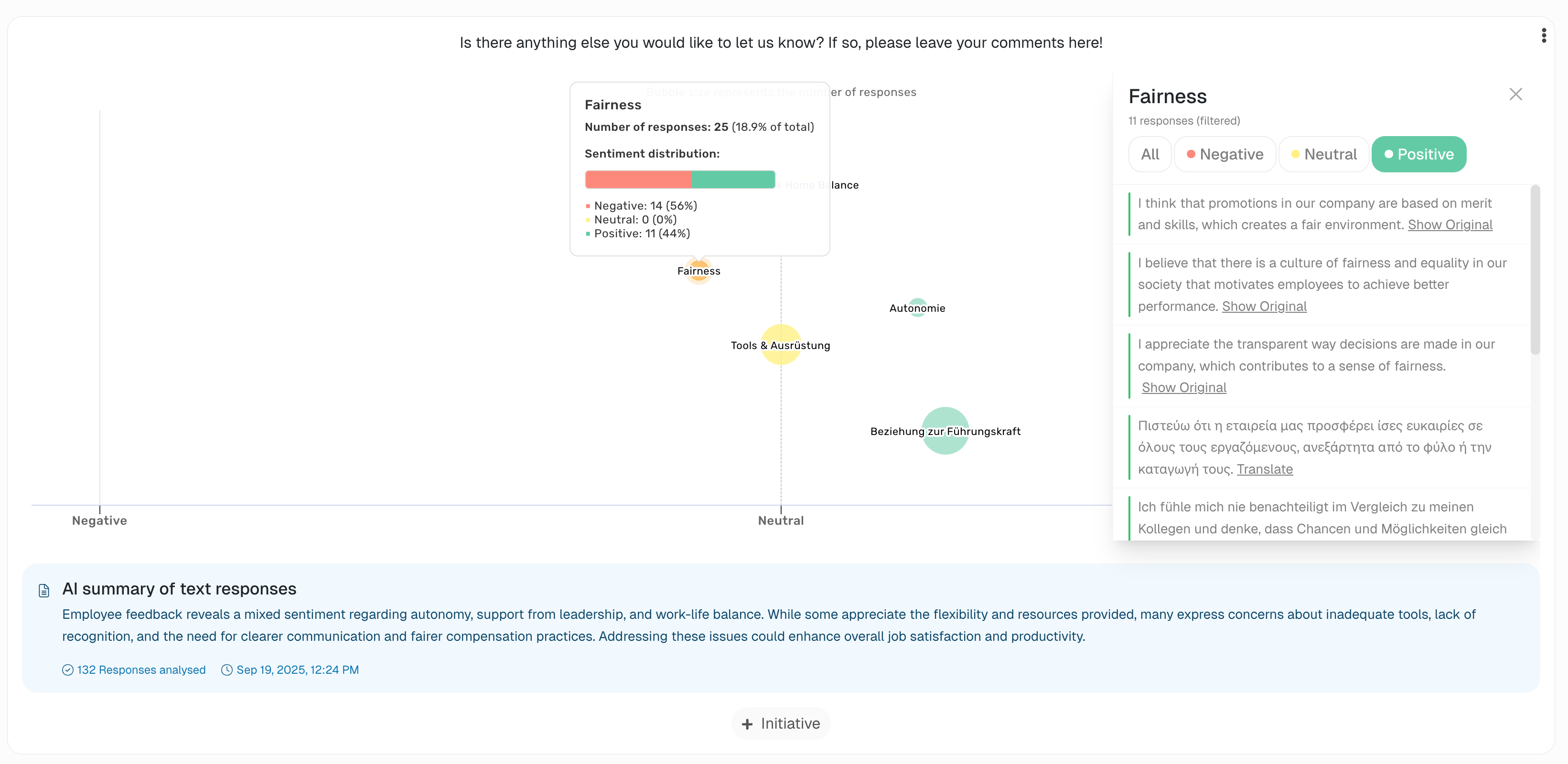 Honestly AI-powered topic analysis and survey summary