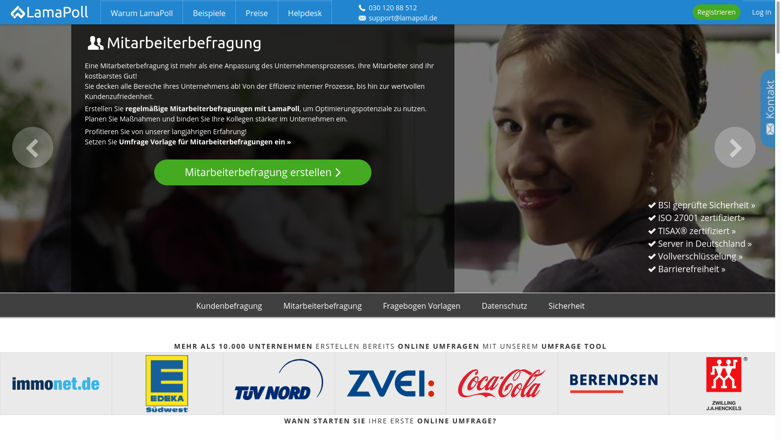 LamaPoll online survey tool for employee and customer surveys