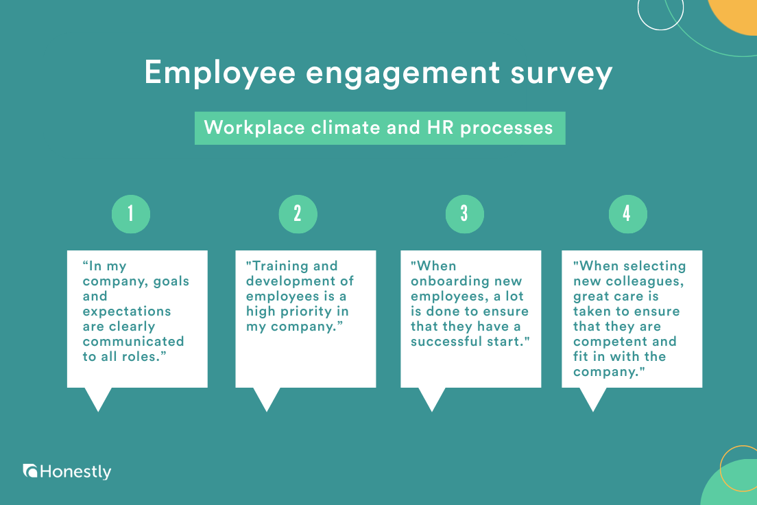 Workplace climate and HR processes survey questions