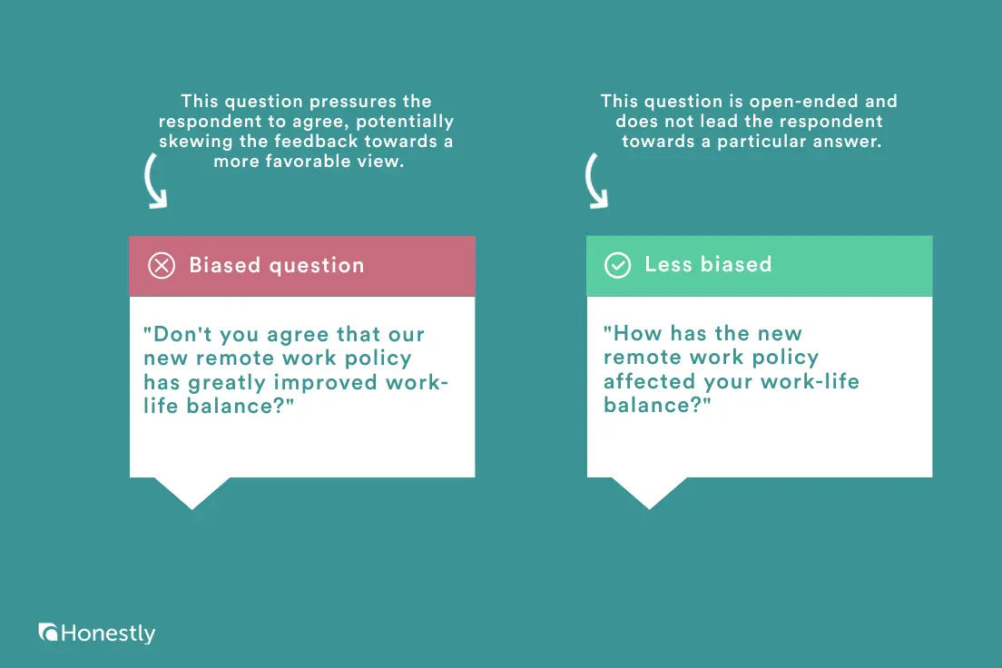 biased employee satisfaction survey questions